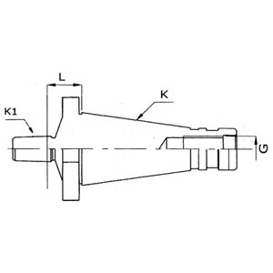 1560GAM - DIN 2080 CONNECTION FOR CHUCKS DRILLS HOLDER - Prod. SCU